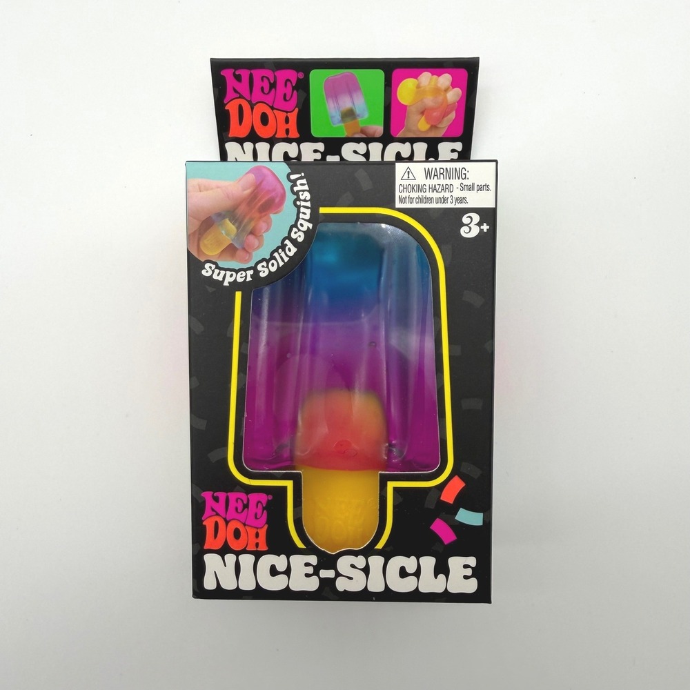 Schylling NeeDoh Nice-Sicle Kids OS Rainbow Super Solid Squish Stress Toy